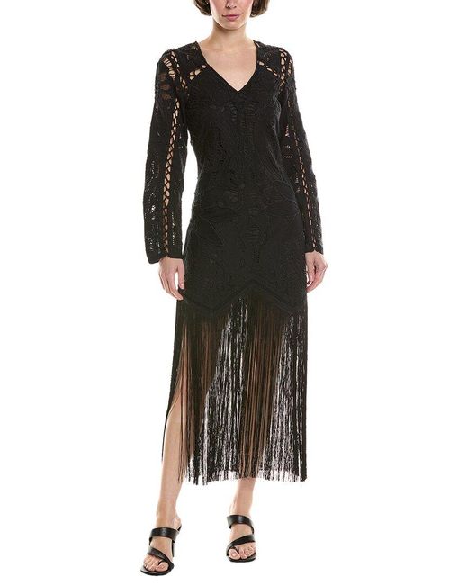 Sea Black Liesel Lace Midi Dress