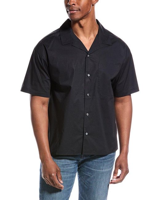 FRAME Black Camp Collar Shirt for men