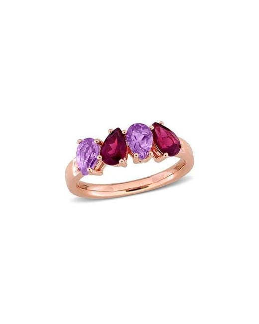 Rina Limor Pink 1.46 Ct. Tw. Amethyst & Rhodolite Ring