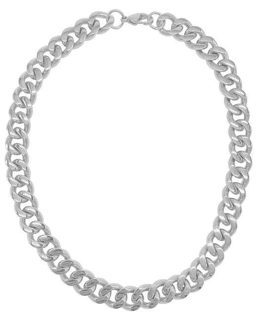 Adornia Metallic Plated Wide Curb Chain Necklace