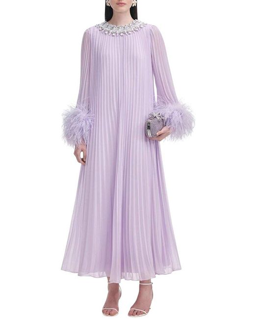 Linda Charm Purple Midi Dress