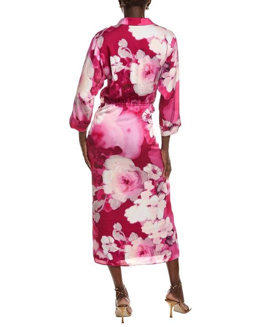 Emanuel Ungaro Red Imani Printed Maxi Dress