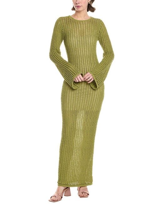 Ronny Kobo Green Exa Knit Maxi Dress