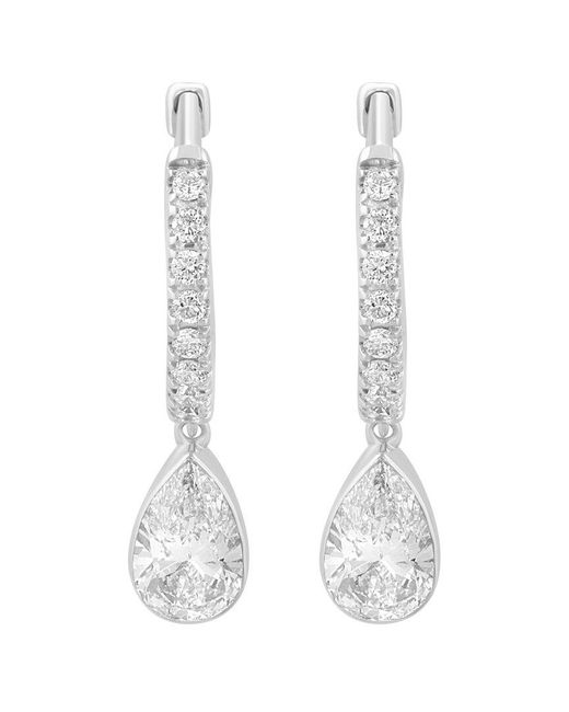 Effy Fine Jewelry White 14K 1.12 Ct. Tw. Lab-Grown Diamond Earrings