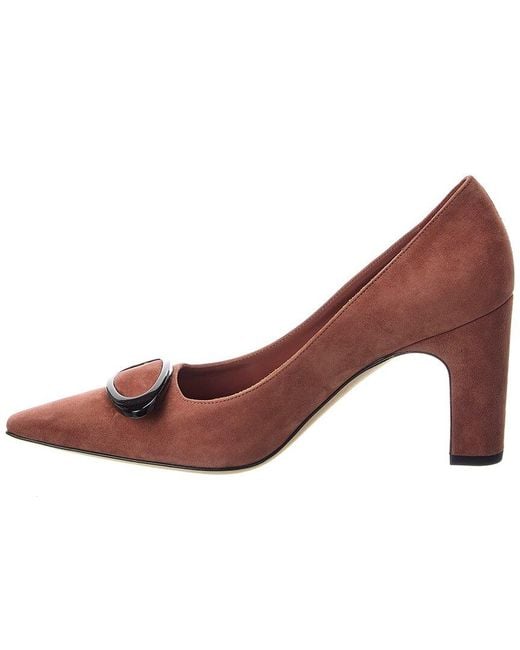 Manolo Blahnik Pink Fenixhi 90 Suede Pump