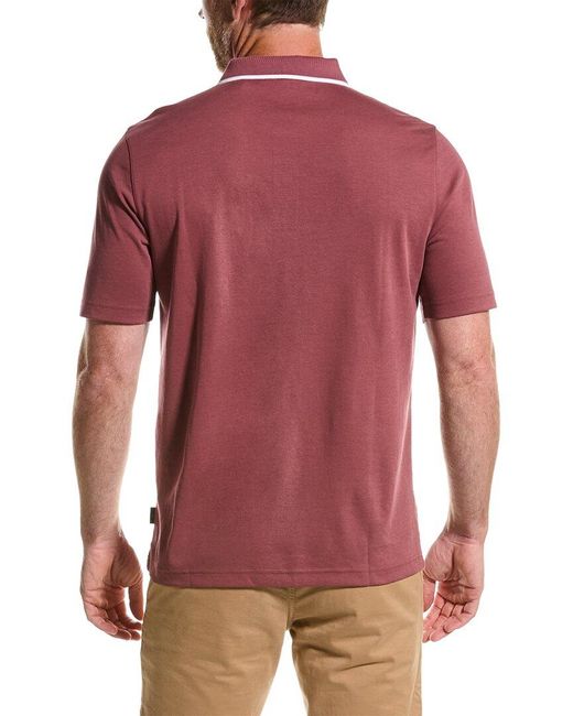 Ted Baker Red Galton Slub Polo Shirt for men