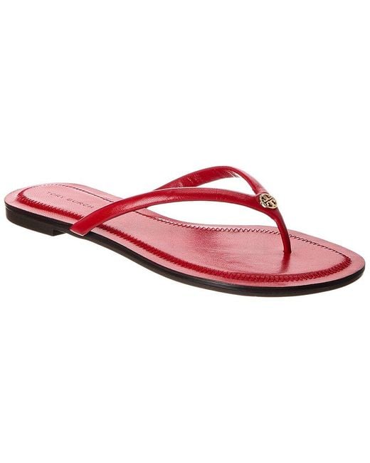 Tory Burch Pink Chelsea Leather Flip Flop