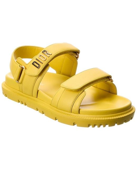 Dior Yellow Act Leather Sandal