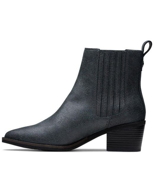 Clarks Black Morzine Top Leather Chelsea Boot