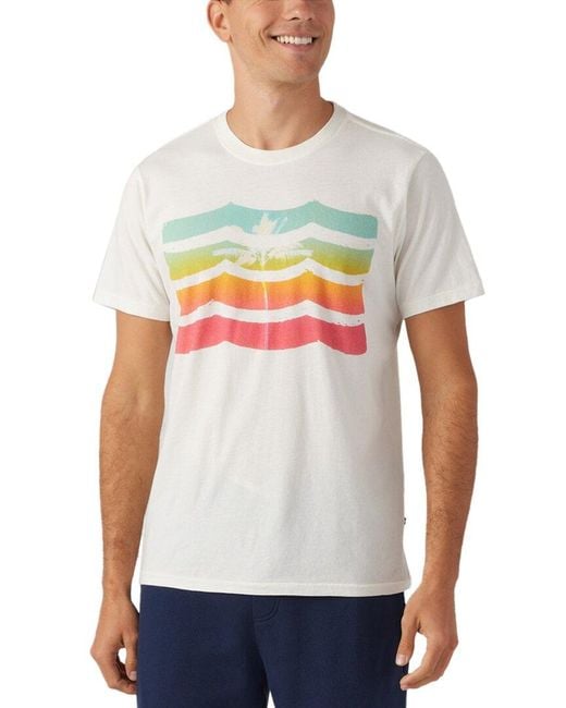 Sol Angeles White Pride Waves Crew T-shirt for men