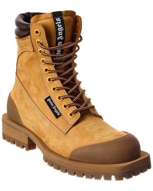 Palm Angels Brown Desert Leather Boot for men
