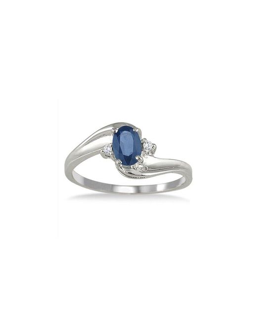 Gem Spark Blue 14K 0.49 Ct. Tw. Diamond & Sapphire Ring