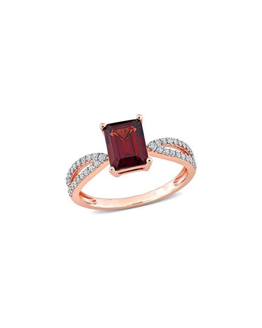 Rina Limor Pink 14K Rose 2.33 Ct. Tw. Diamond & Garnet Ring