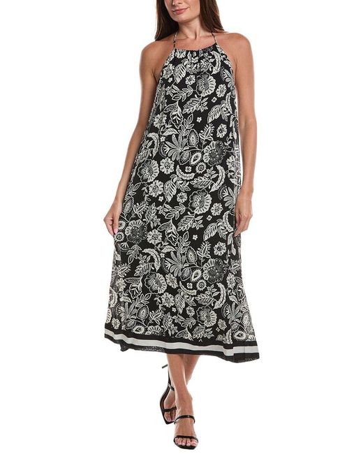 Z Supply Black Viento Luz Floral Midi Dress