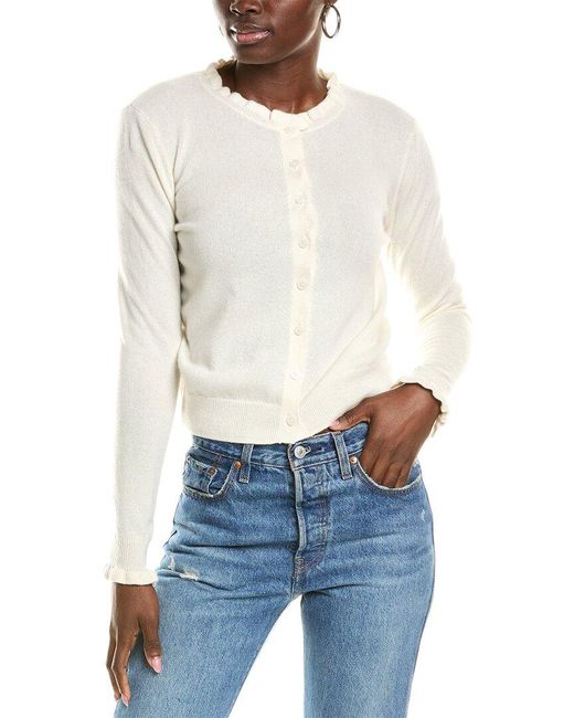 Cashmere ruffle cardigan hotsell