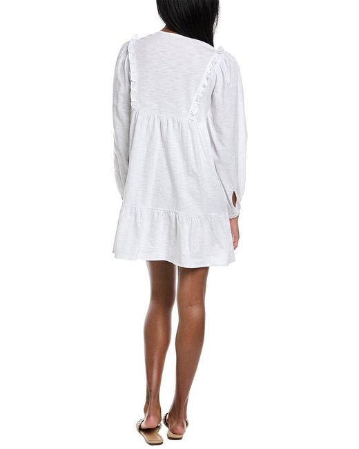 Lisa Todd White Tiered T-shirt Dress