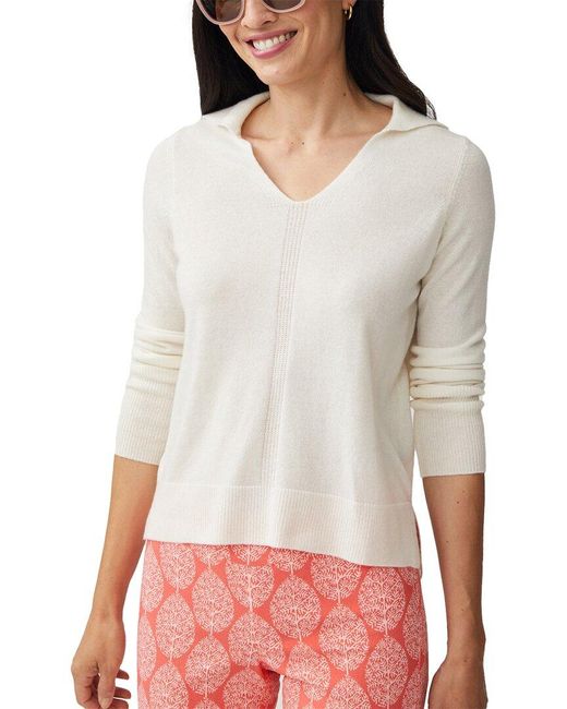 J.McLaughlin White Dillia Cashmere Sweater