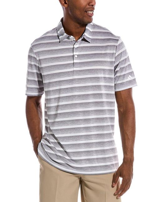 Adidas Originals White Two-color Stripe Polo Shirt for men