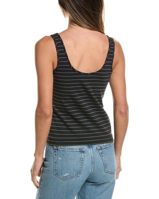 Cabi Black Striped Charm Tank