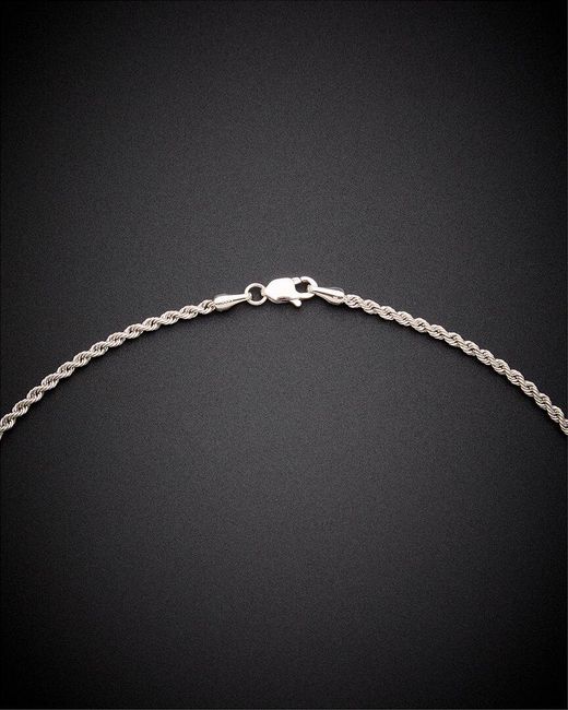Italian Gold Black 14k Hollow Rope Necklace