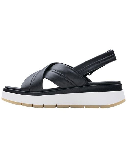 Clarks Blue Tuscan Cross Leather Sandal