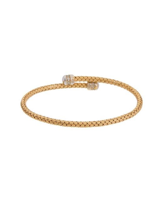 Meshmerise Metallic 18K Over 0.15 Ct. Tw. Diamond Mesh Bangle Bracelet