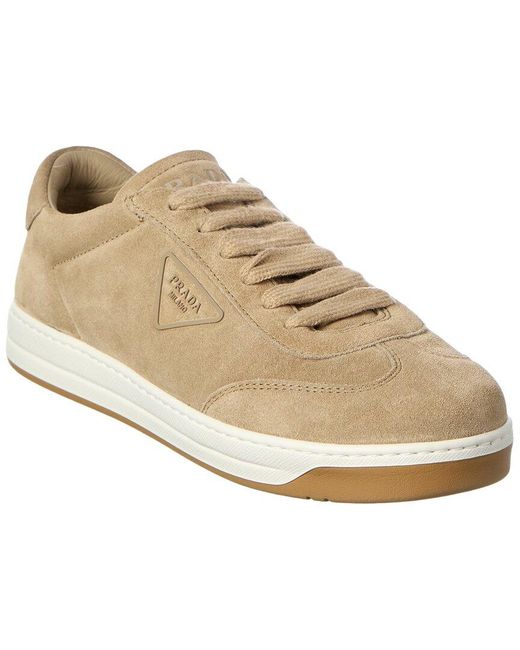 Prada Natural Suede Sneaker