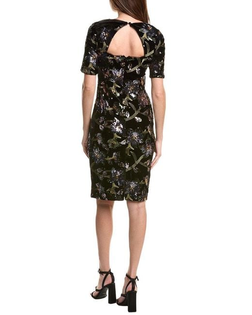 Adrianna Papell Black Sweetheart Sheath Dress