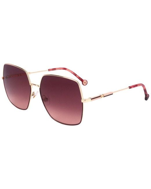 Carolina Herrera Purple 60Mm Sunglasses