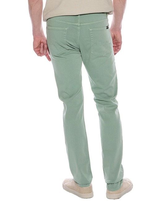 7 For All Mankind Green The Slimmy Celadon Slim Jean for men