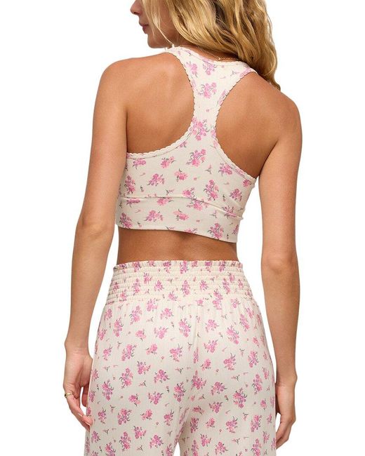 Z Supply Red Tia Ditsy Tank Bra