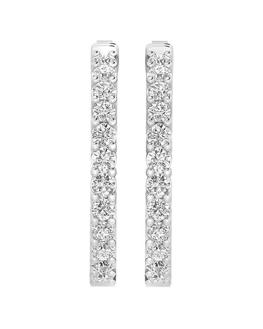 Lab Grown Diamonds White 14k 4.00 Ct. Tw. Lab Grown Diamond Inside Out Hoops