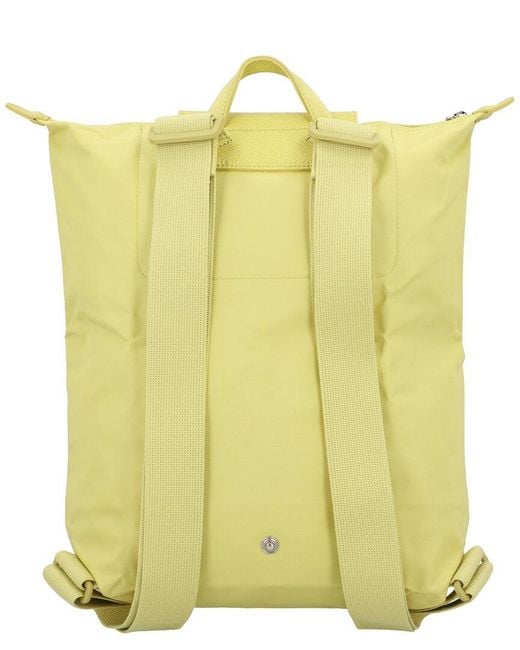 Longchamp Yellow Le Pliage One Medium Backpack