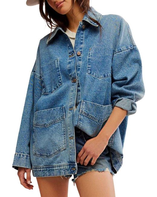 Free People Blue Avery Jacket