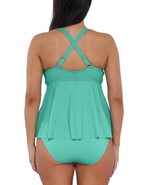 Sunsets Green Marin Tankini