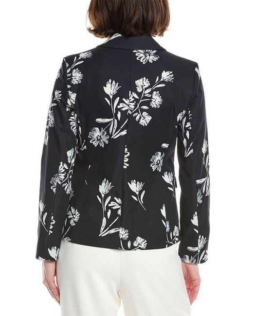 Tahari Black Petite Sateen Blazer