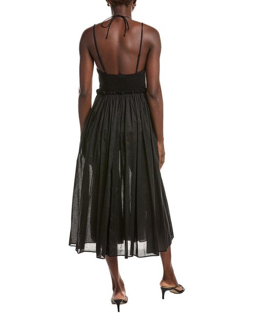 Maje Black Halter Neck Midi Dress