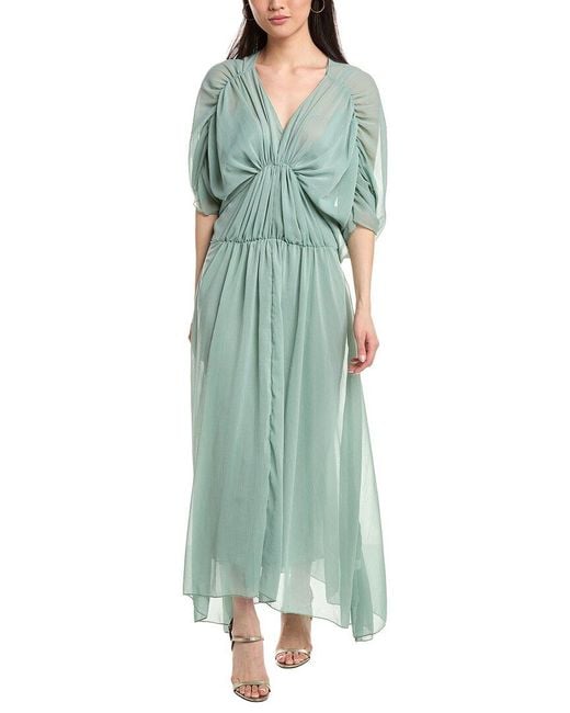 IPPONELLI Green 3/4 Sleeve Maxi Dress
