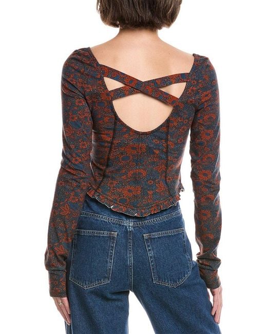 Free People Black Melanie Top