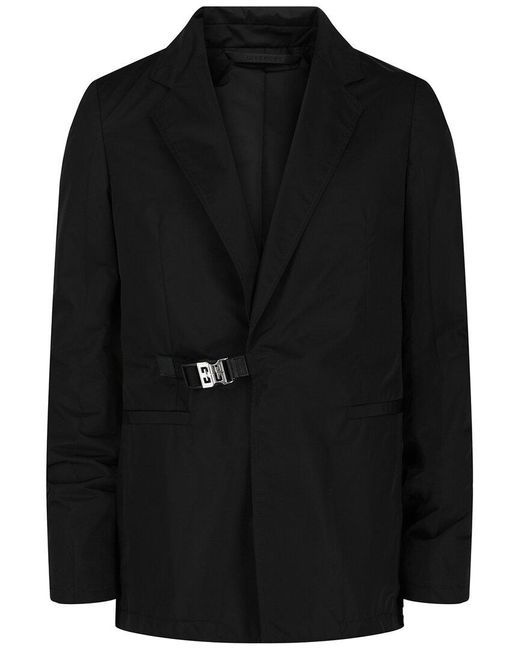 Givenchy Black 4G Buckle Slim Fit Unconstructed Jacket for men