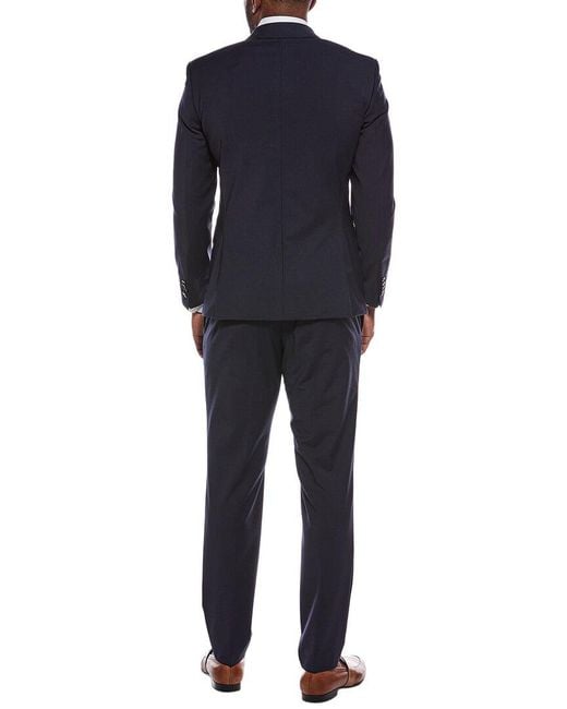 Boss Blue 2Pc Huge Wool-Blend Suit for men