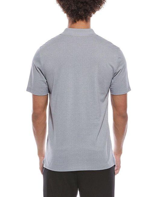 Theory Gray Pique Polo Shirt for men