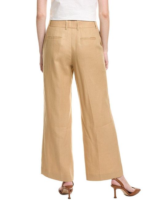 Lafayette 148 New York Natural Petite Sullivan Linen Pant