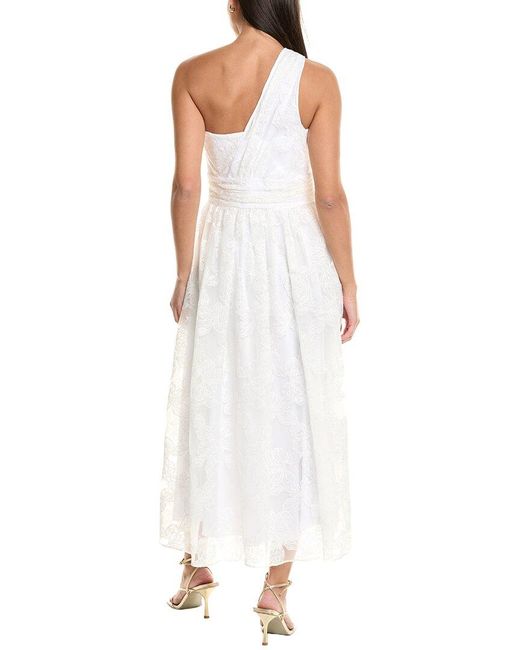 Shoshanna Marinique Midi Dress in White | Lyst UK
