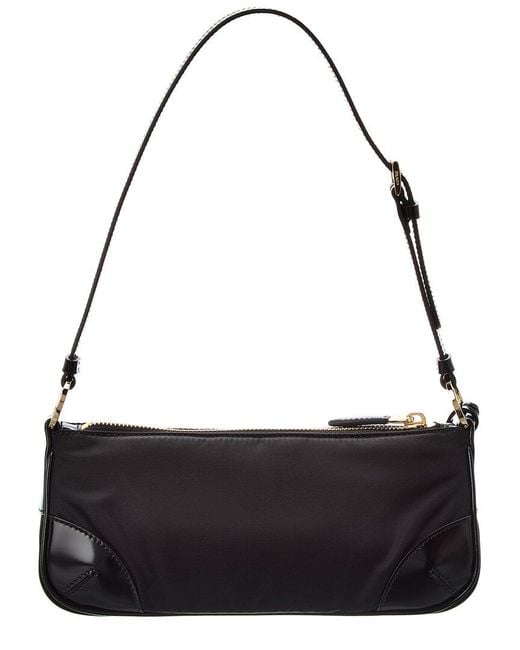 Prada Black Re-edition Nylon & Leather Shoulder Bag