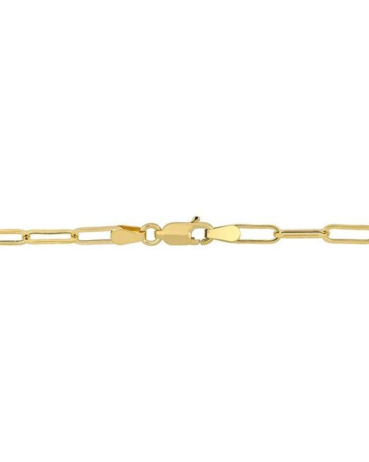 Italian Gold Metallic 14K Paperclip Chain Ankle Bracelet