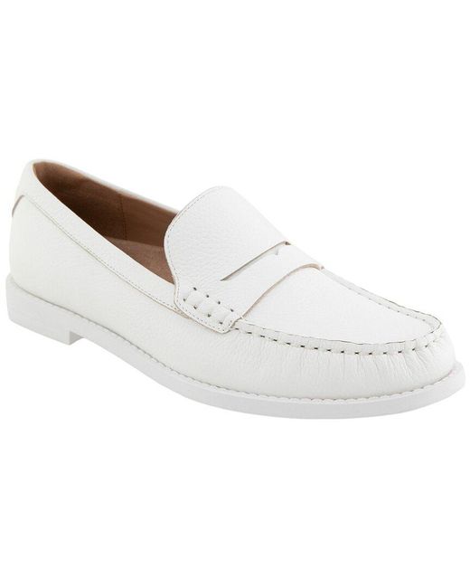 Aerosoles White Sienna Leather Flat