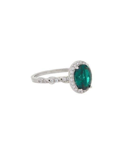 Juvell Green 18K Plated Topaz Cz Ring