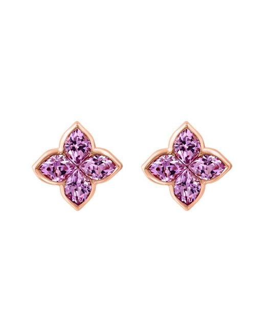 Effy Fine Jewelry Pink 14K Rose 1.06 Ct. Tw. Sapphire Earrings