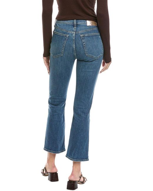 Rag & Bone Blue Flexi Peyton Mid-Rise Ankle Willow Bootcut Jean